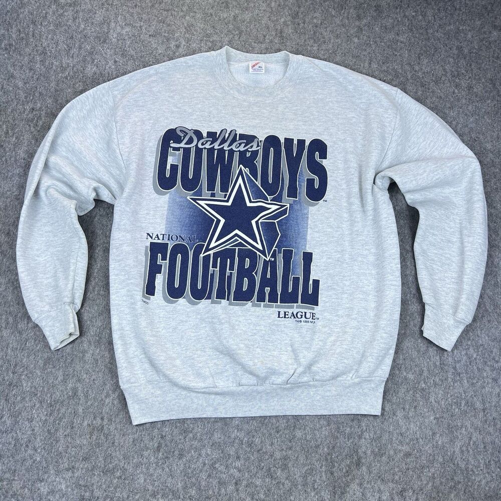 Vintage Jerzees Dallas Cowboys Men's Sweatshirt Crewneck Made In USA 1995 Sz XL